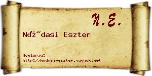 Nádasi Eszter névjegykártya